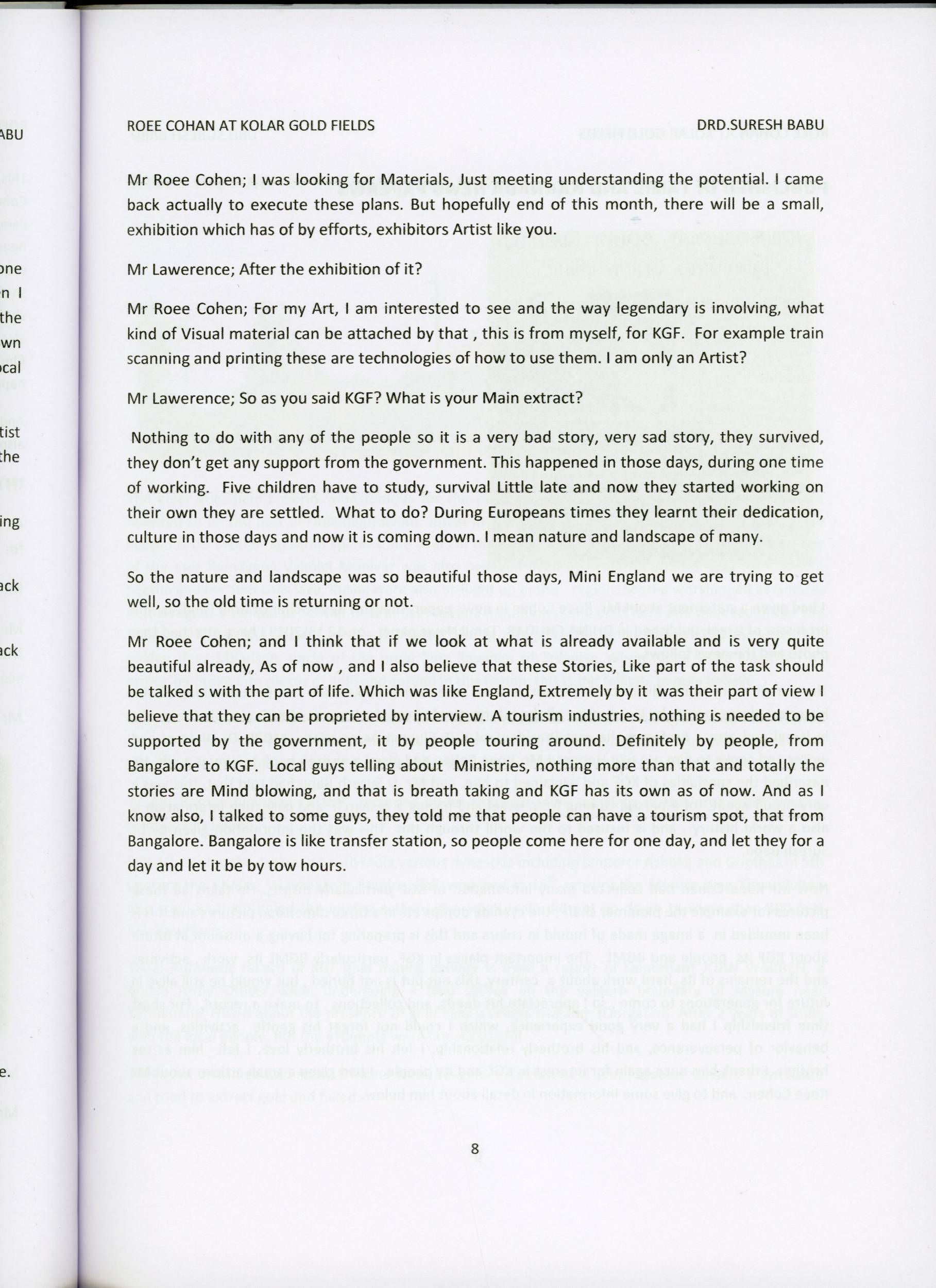 Suresh Babu. Roee Cohen in Kolar Goldfields. 2019